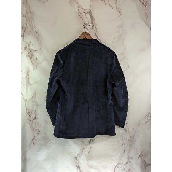 Vintage Levis Blazer Mens 42 R Large Navy Blue Jaacket Velvet Suit Business Rare - Picture 5 of 10
